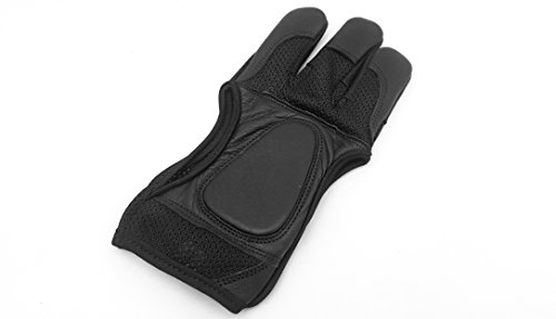 Guantes de malla de calidad, negros, guantes para tiro con arco, small