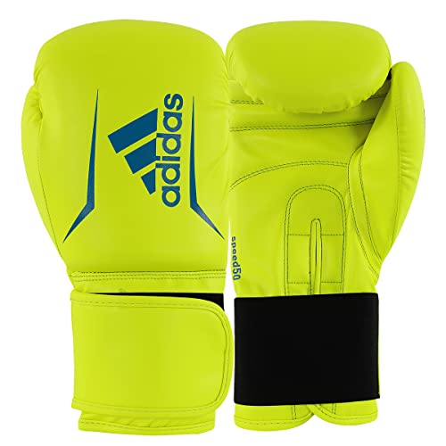 adidas Speed adiSBG50 - Guantes de Boxeo para Adultos, 50 ml, Color Amarillo y Azul