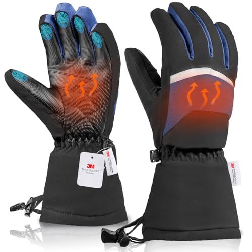 WARMTUYO Guantes Invierno Hombre Mujer, Guantes Termicos Hombre Mujer Impermeable Táctiles...
